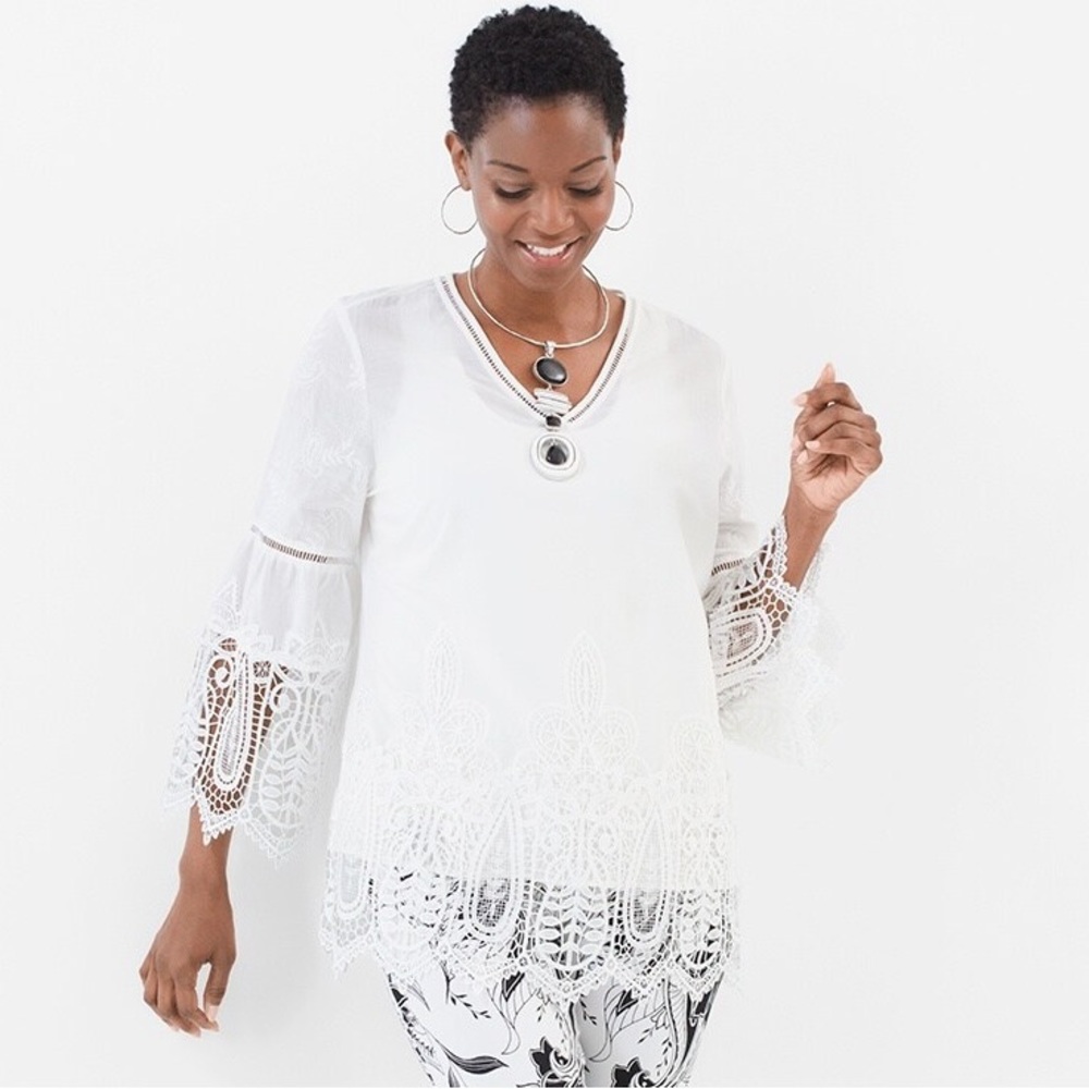 Chico’s lace trim tunic